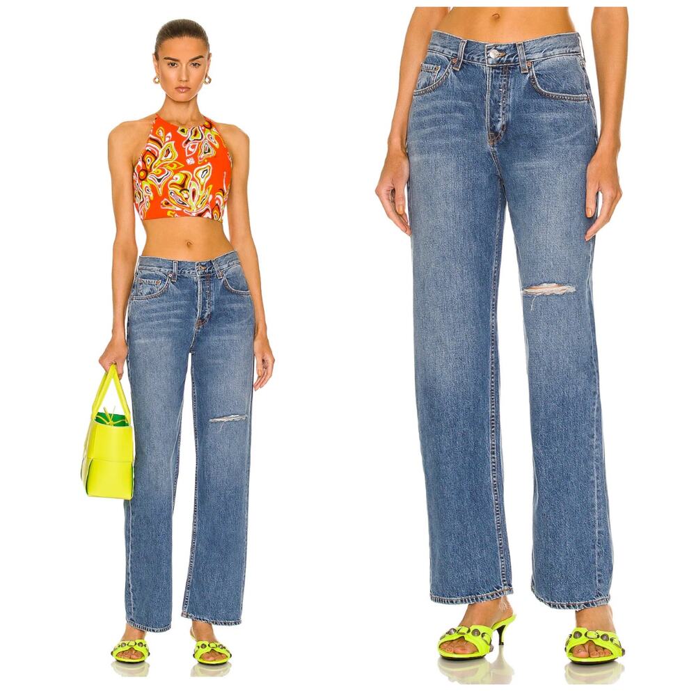 GRLFRND Bella Low Rise Boyfriend Jeans Balboa Park Wash Size 30